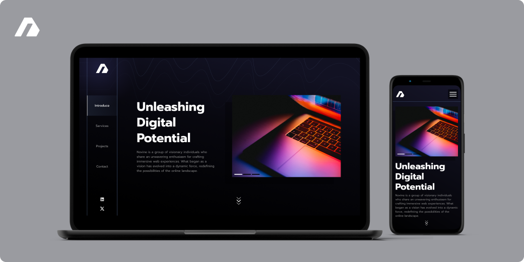 Novine landing page cover