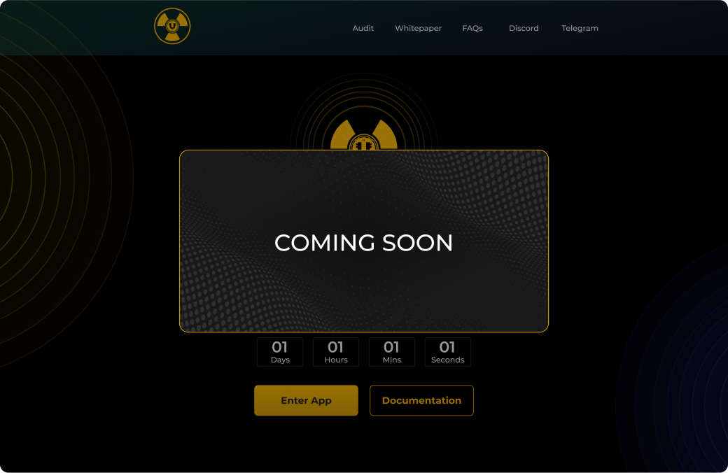 Uranium coming soon page design