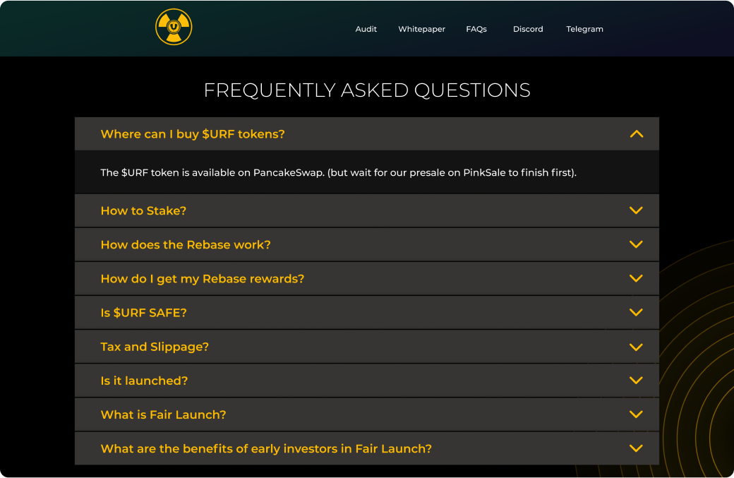 Uranium FAQ design